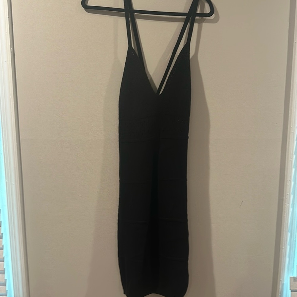 Black Crochet Dress